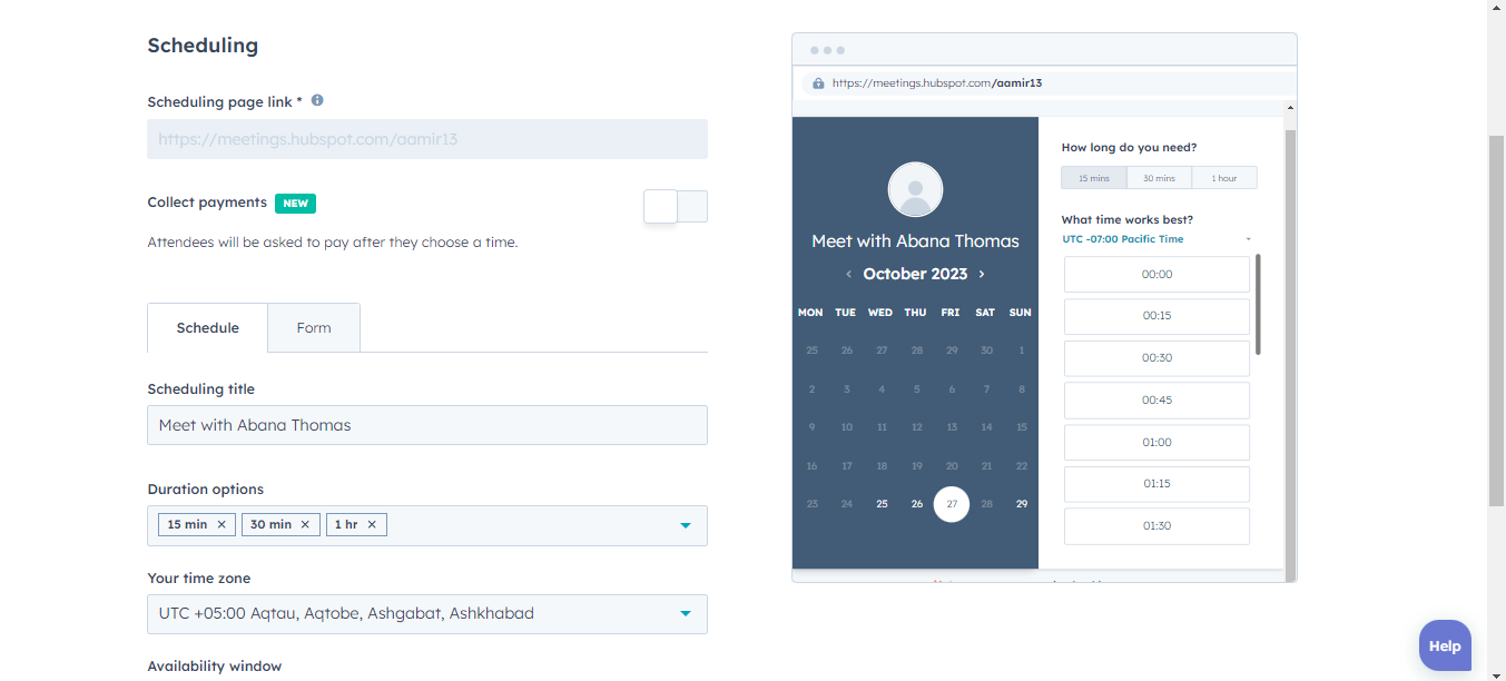 Hubspot Appointment Scheduling