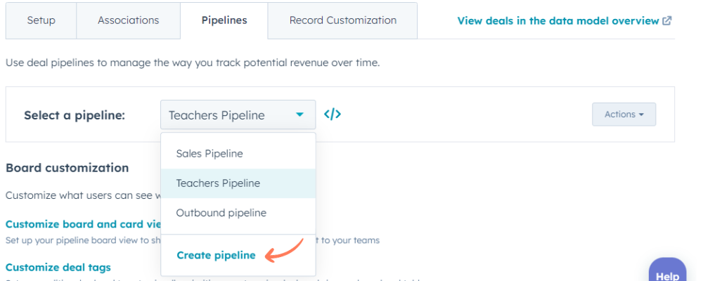 Create A Pipeline in HubSpot